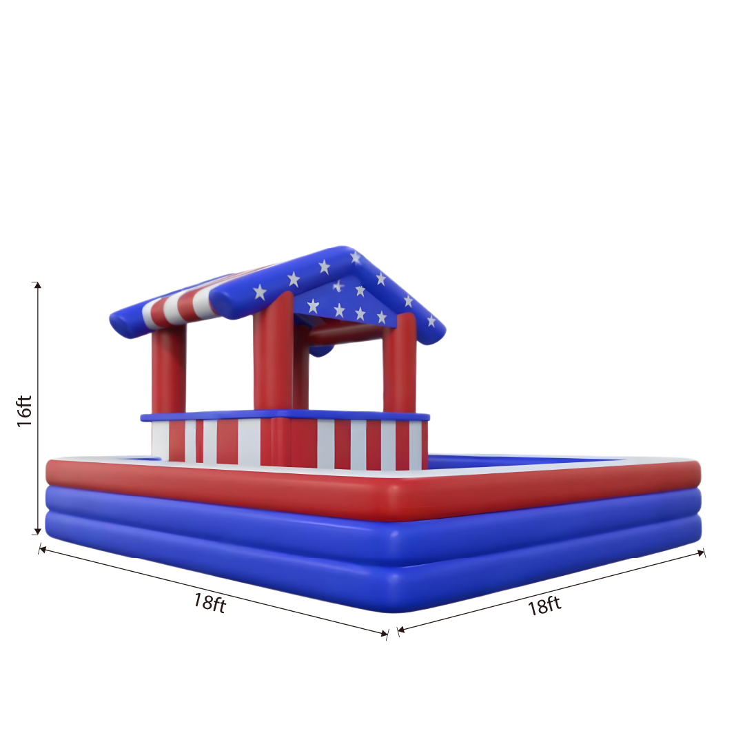 Flag Themed Pool Bar