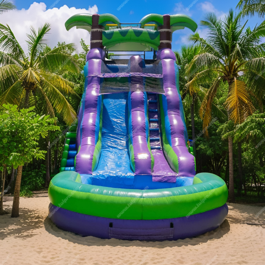 Tropical Water Inflatable Slide