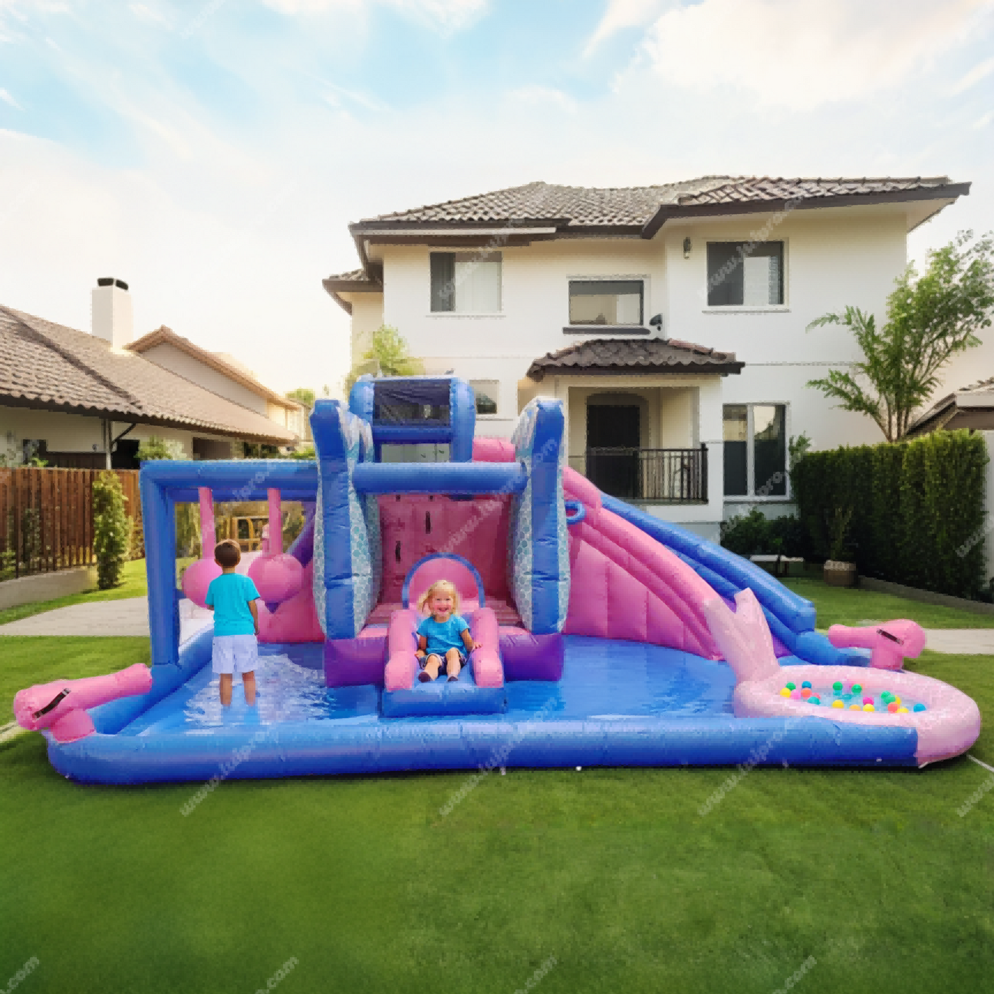 Mermaid Inflatable Water Slide