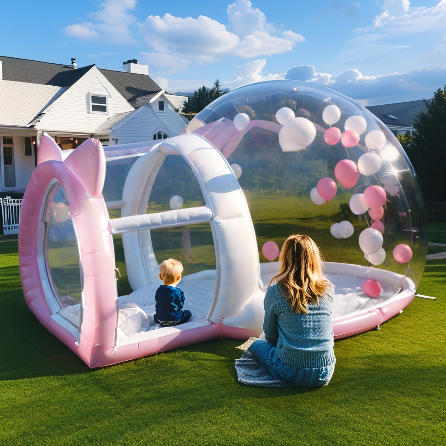 Pink Cat Bubble House