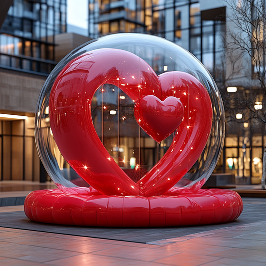 Red Heart Bubble House