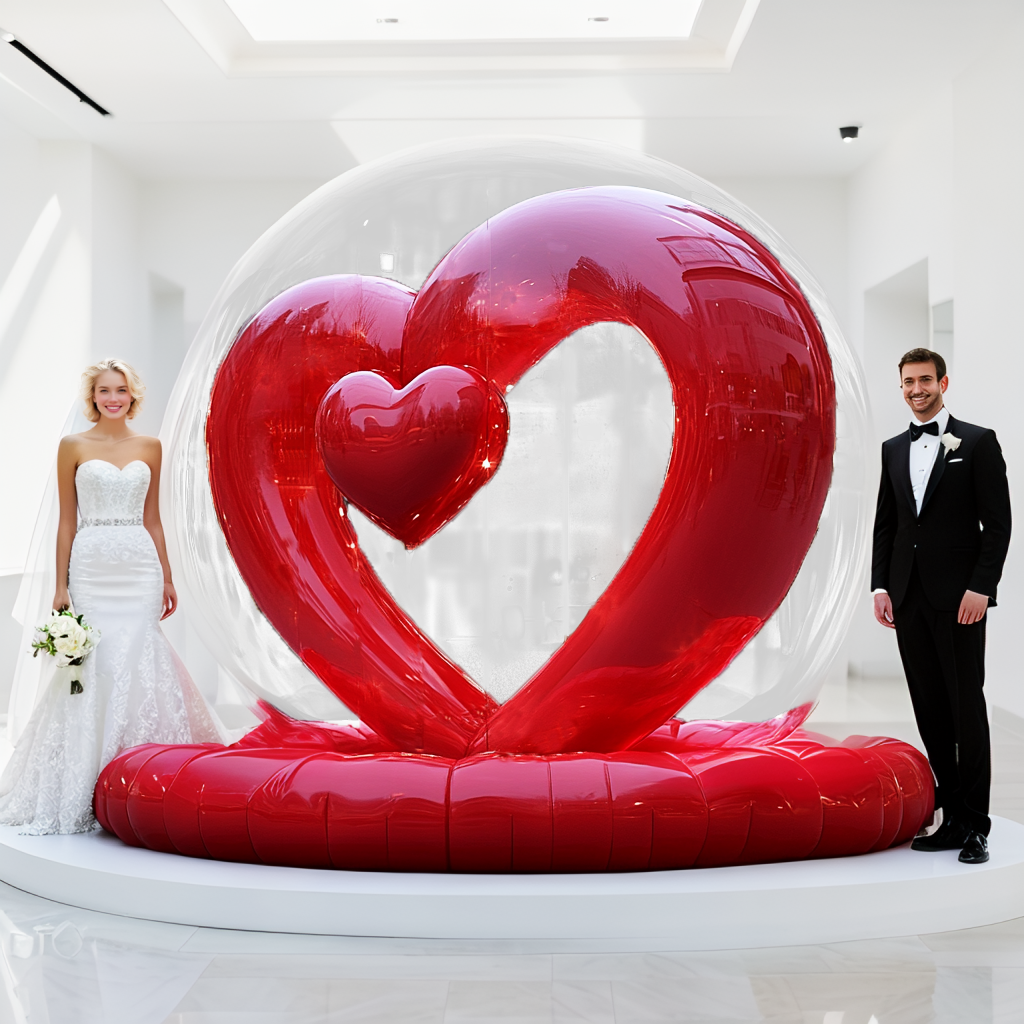 Red Heart Bubble House
