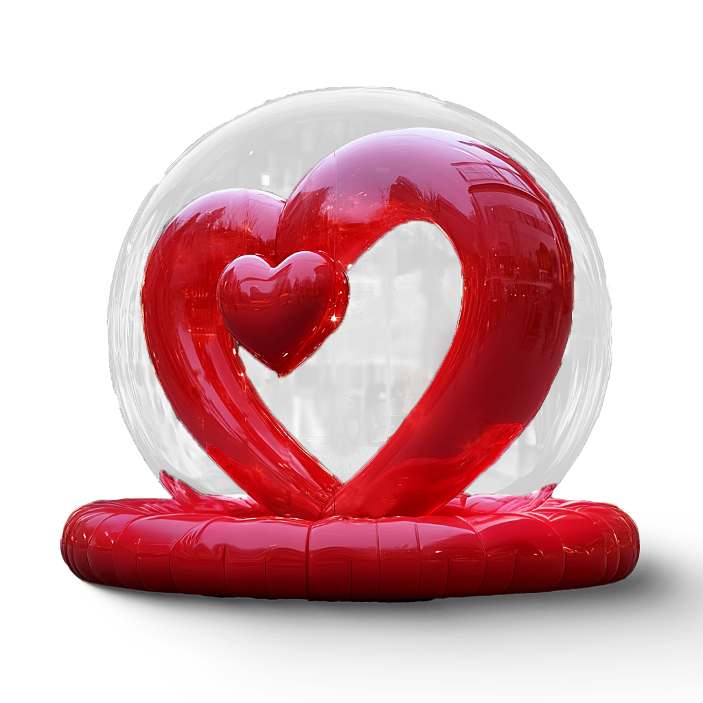 Red Heart Bubble House