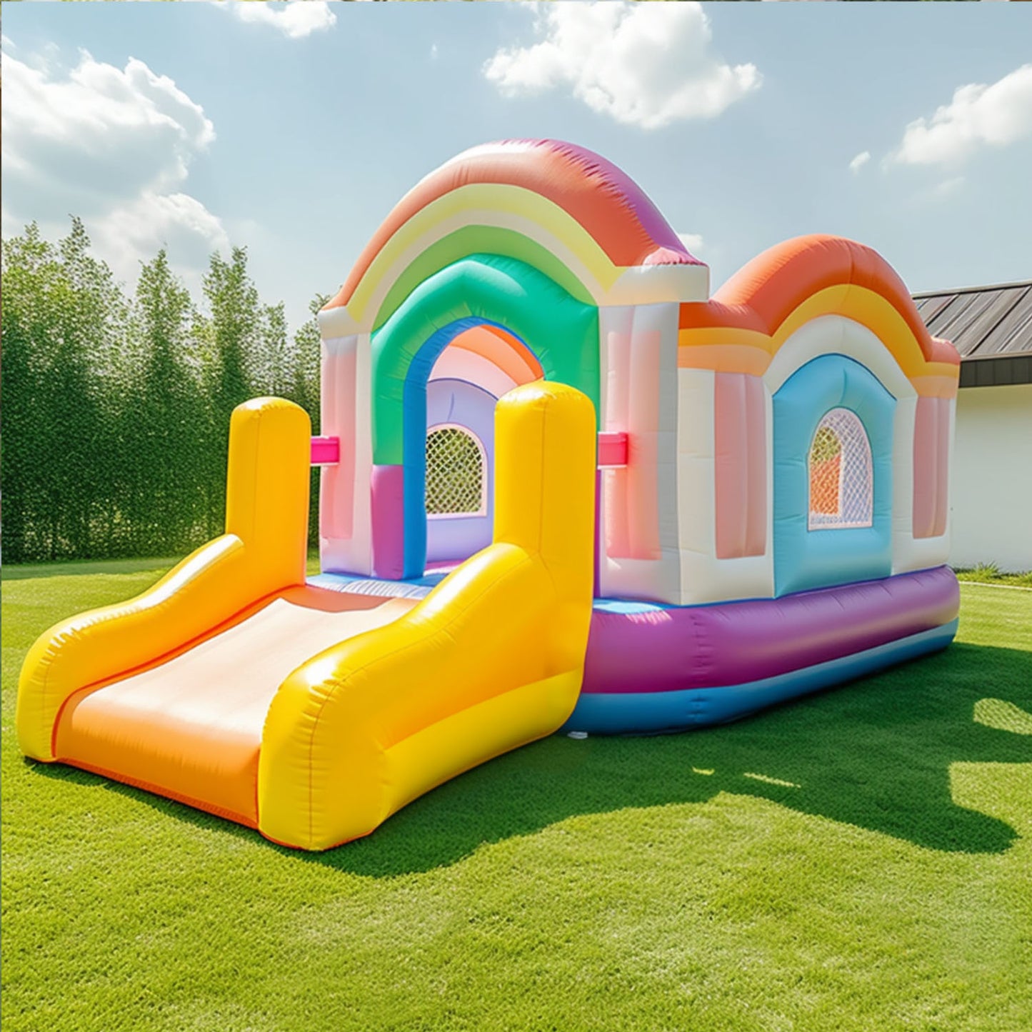 Colorful Slide Bounce House