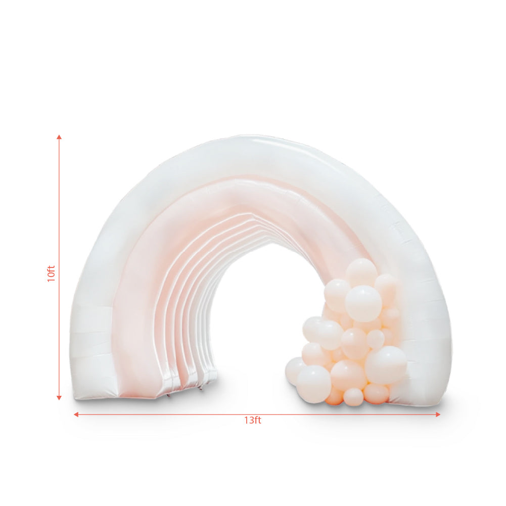 Pink White Inflatable Archway