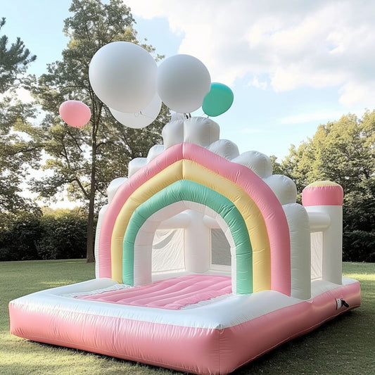 Rainbow Inflatable Bounce House