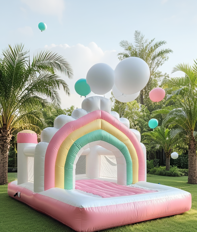 Rainbow Inflatable Bounce House