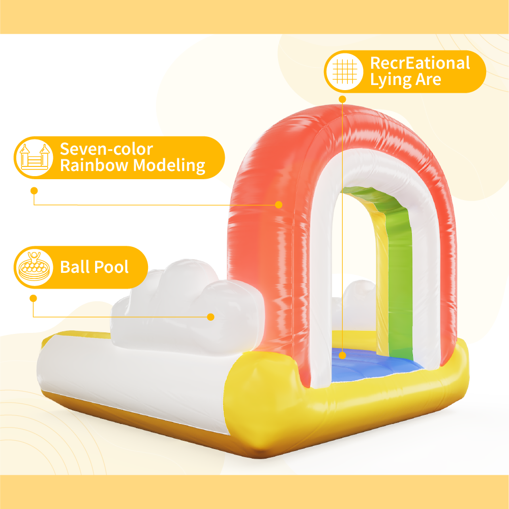 Rainbow Mini Bounce House