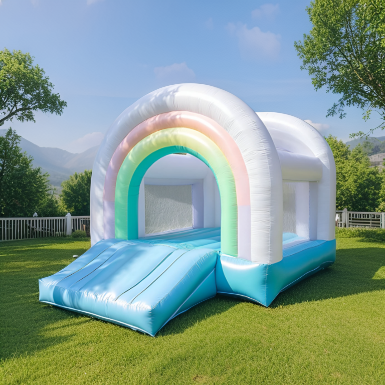 Rainbow Slide Bounce House