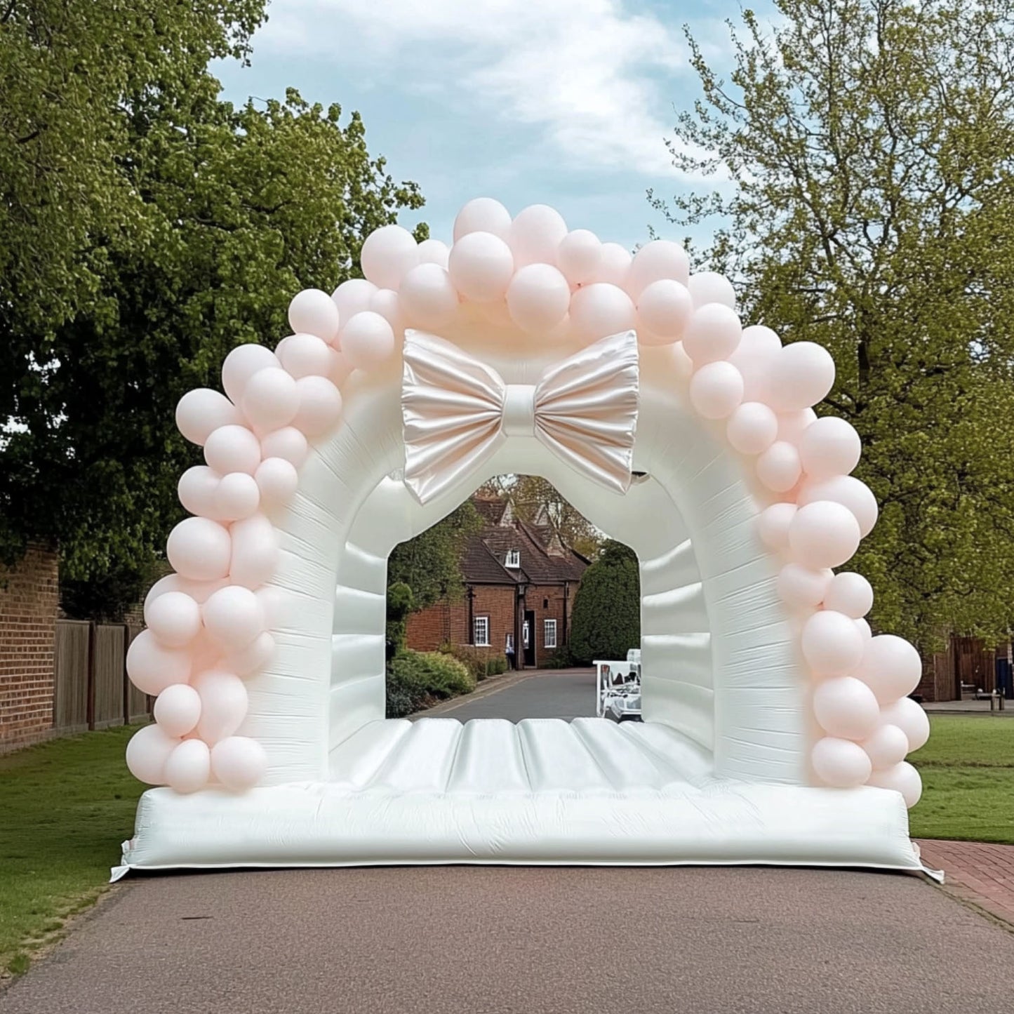 Arch White Inflatable Bounce House