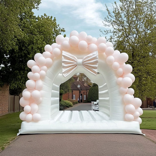 Arch White Inflatable Bounce House