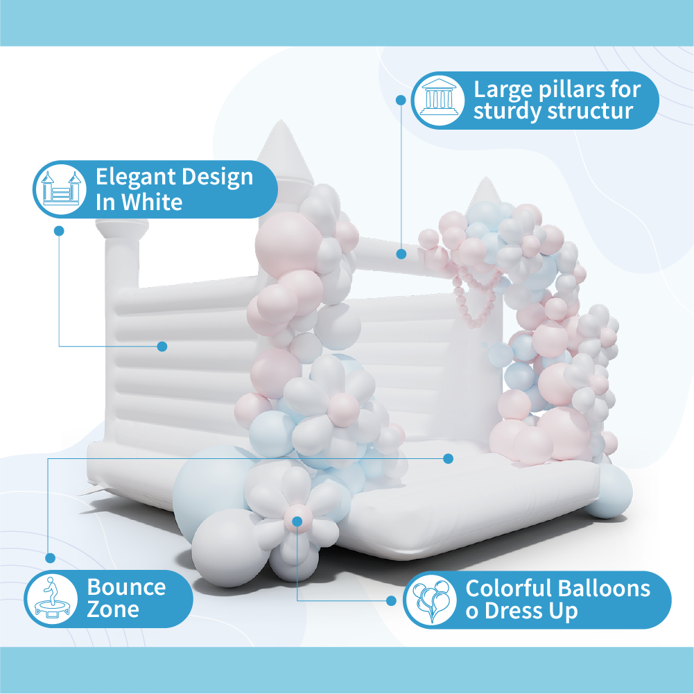 White Inflatable Bounce House