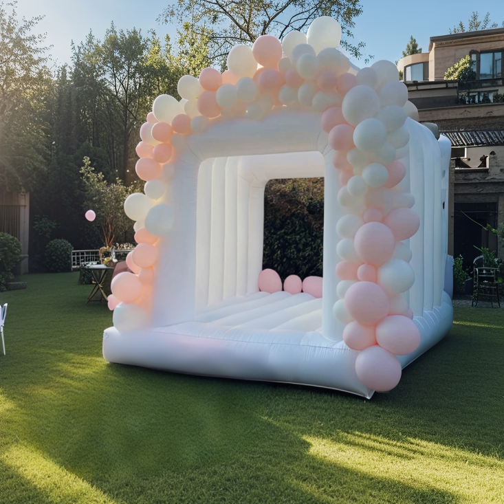 Cube White Inflatable Bounce House