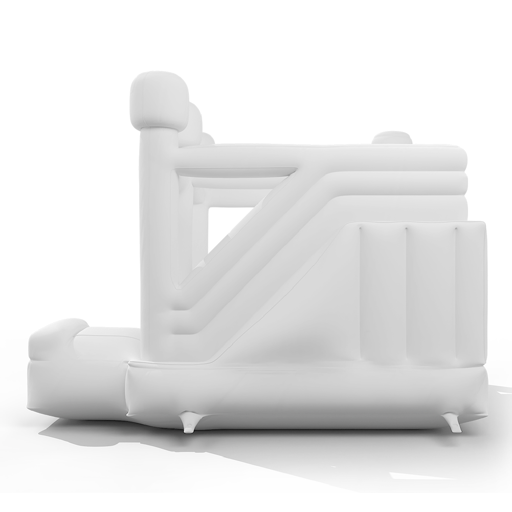 White Inflatable Bounce Castle with Slide