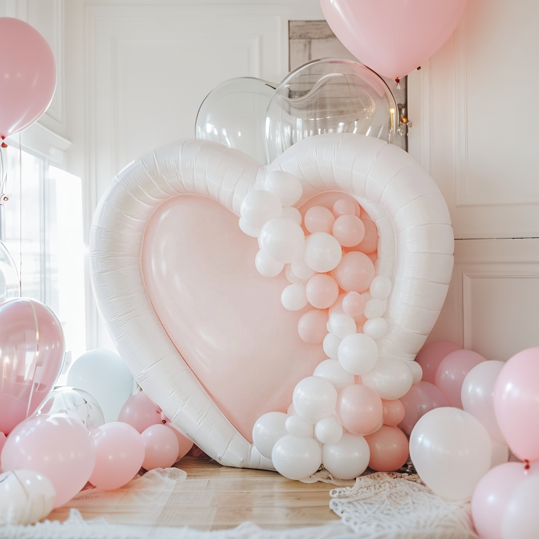 White pink Inflatable Love