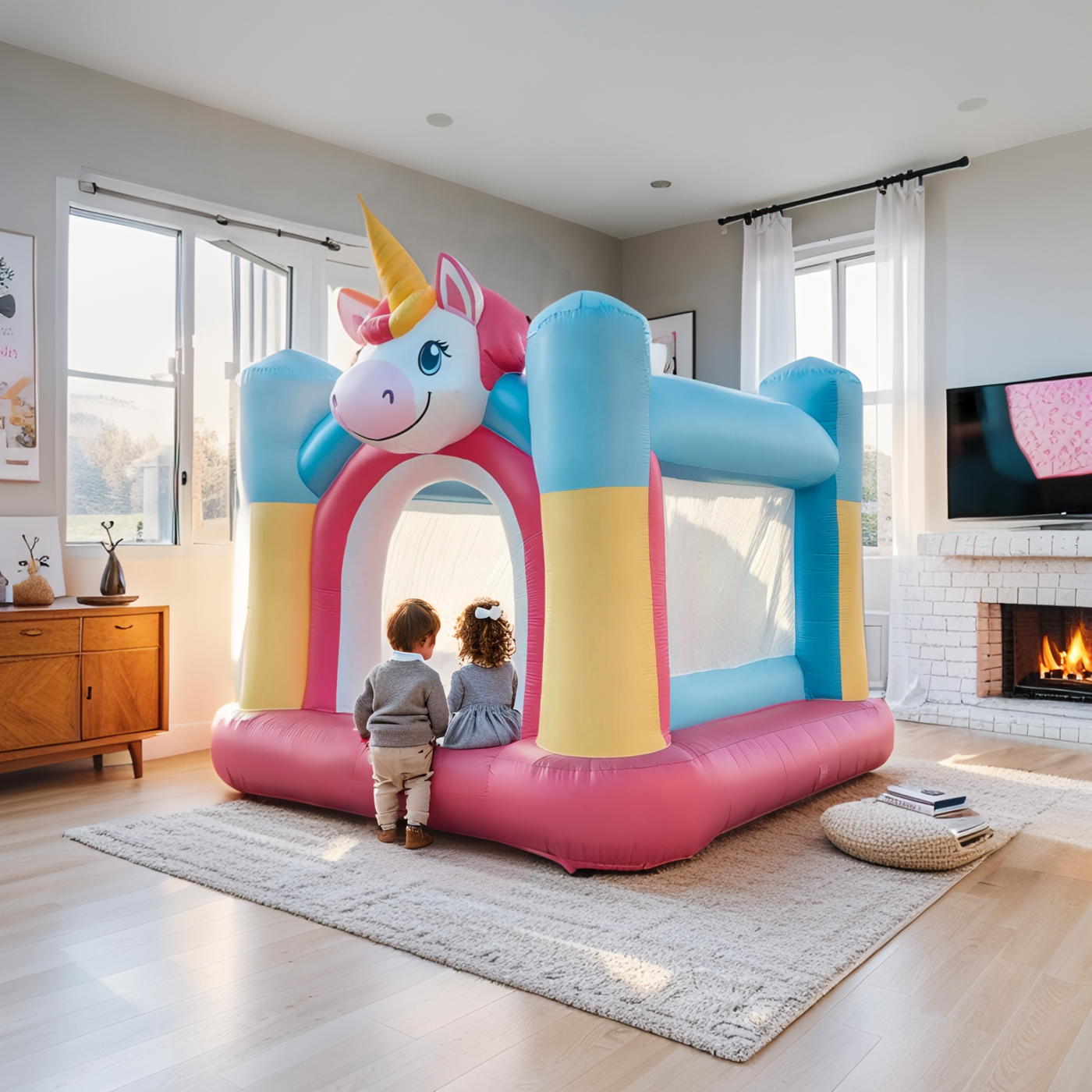 Unicorn Inflatable Bounce House