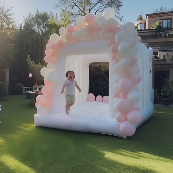 White Cube Wedding Bounce House – Perfect for Weddings, Birthdays, and Parties | Suitable for All Ages10
