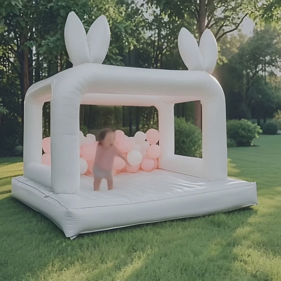 Bunny Ears Inflatable Bounce House – Fun for Kids & Adults | Perfect for Weddings, Birthdays, and Parties10